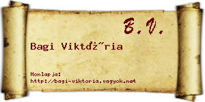 Bagi Viktória névjegykártya